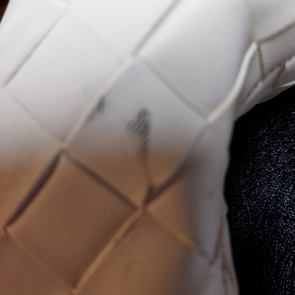 She & In size 39 (8) block heels faux Leather woven look white - Picture 14 of 16